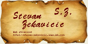Stevan Zekavičić vizit kartica